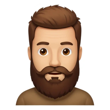 Guy with huge beard sticker