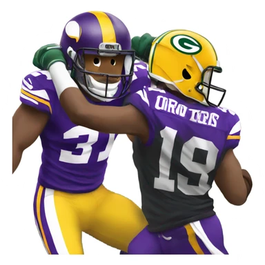Minnesota Vikings beating the Green Bay Packers sticker