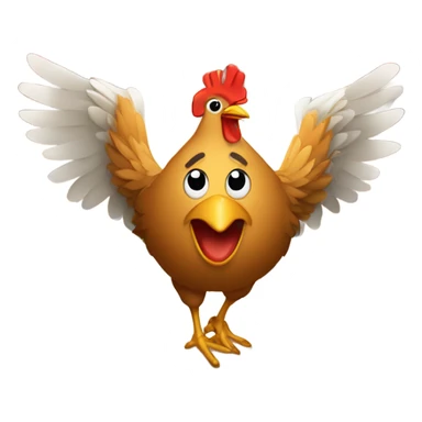 Chicken bowling a strike sticker