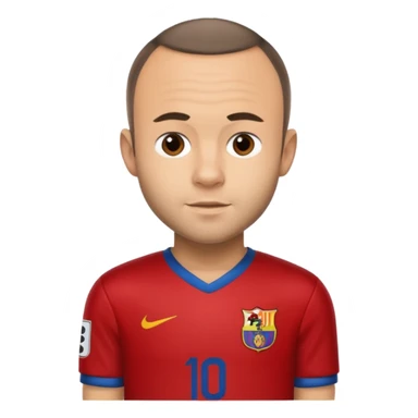 Iniesta football player sticker