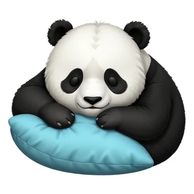 panda sleeping emoji with ZZZ above the head sticker