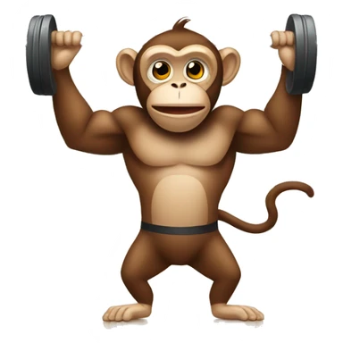 Monkey in the gym sticker