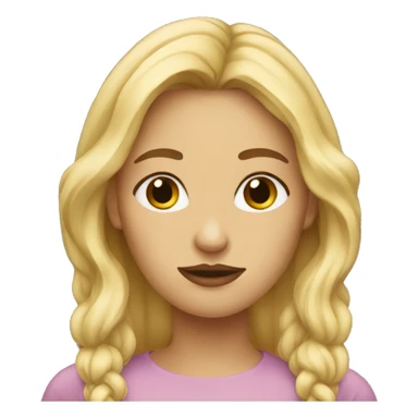 skeptical woman blonde hair sticker