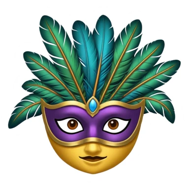 feather mask sticker