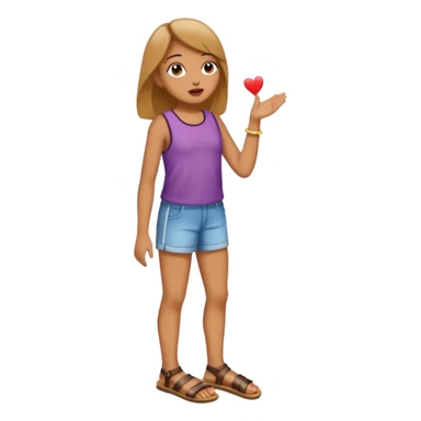 Blowing a kiss with feet sticker