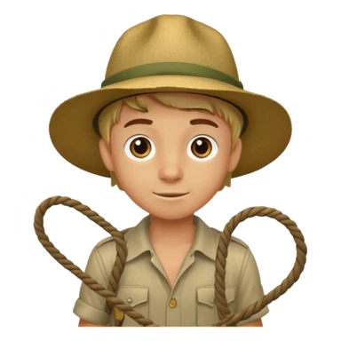 Boy carrying rope,Jungle Explorers. sticker
