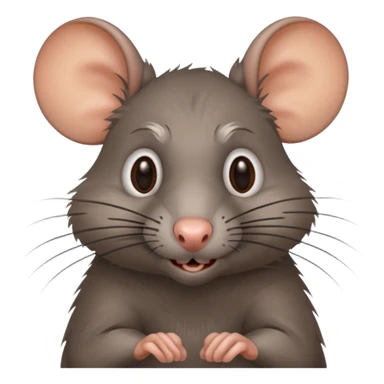 a crazy rat with grey fur sticker
