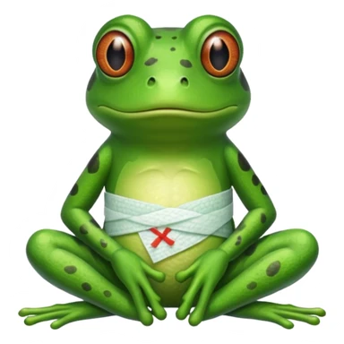 Worry frog bandage  sticker