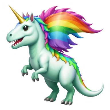 Unicorn riding a T. rex sticker