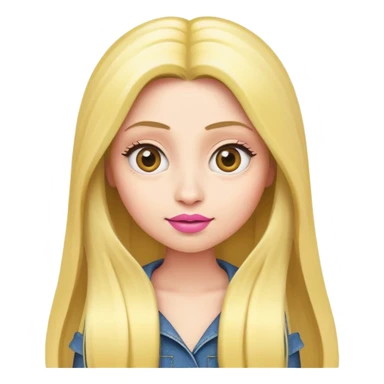 minion with long blonde hair and pink lipstick sticker