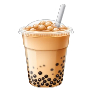 bubble tea with tapioca pearls sticker