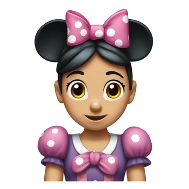 Minnie Mouse wearing bow sticker