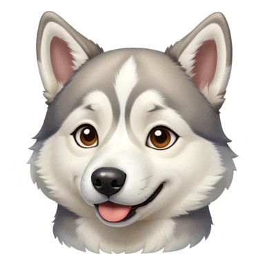 a dog a husky who says okay sticker