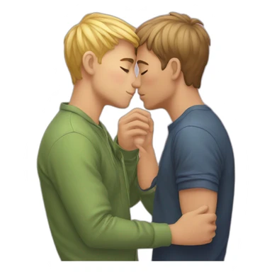 Gay boys kissing sticker