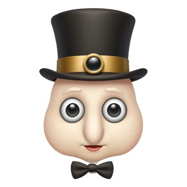 Penis with top hay and monocle  sticker