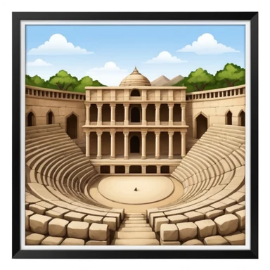 public amphitheater 16th century india sticker