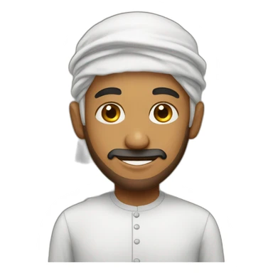 muslim man with a zany face.  sticker