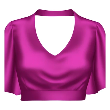 Realistic magenta cut out silk crop top blouse. sticker
