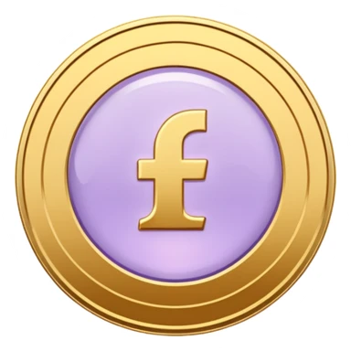 I need you to recreate this image exactly as is but make the color of the coin a ver light purple hue give me three options with different hues of purple sticker