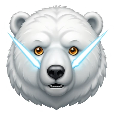Create a polar bar shooting lasers out of its eyes sticker