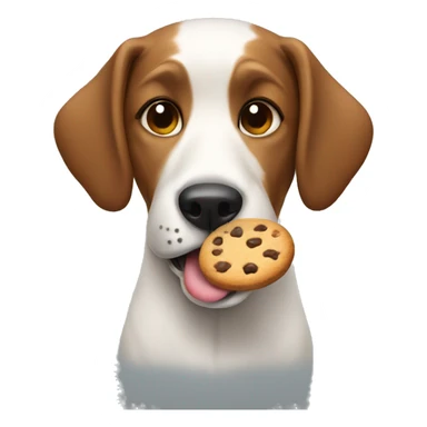 A dog eating a cookie  sticker