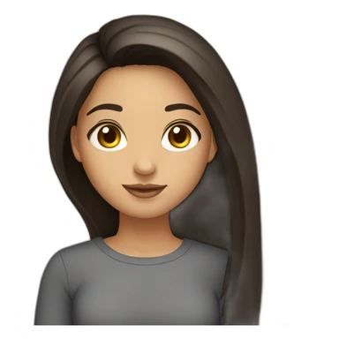 cute-latina-girl-with-straight-long-dark-hair-brown-eyes- sticker