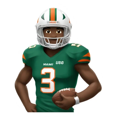 Miami hurricanes football sticker