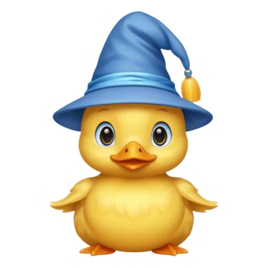 baby duck with wizard hat
 sticker
