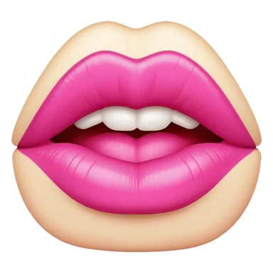 Pink kiss lipstick  sticker