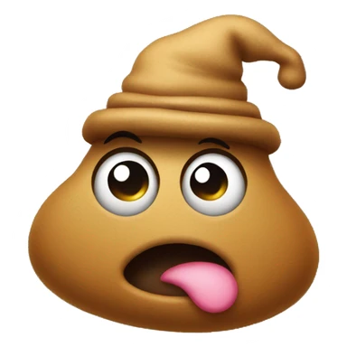 Poop with a hat sticker