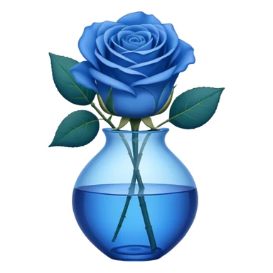 Blue rose in a vase sticker