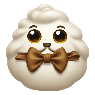 poo with bow sticker