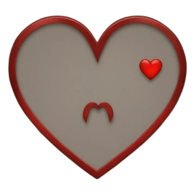 Red steel heart frame sticker
