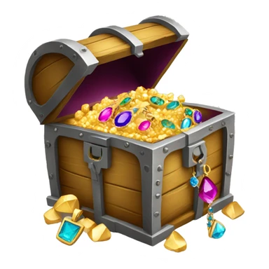 treasure chest with jewelry sticker
