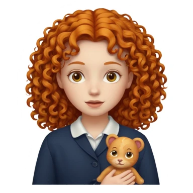 A ginger girl with curly hair in this style 👩🏼‍🦱 sticker