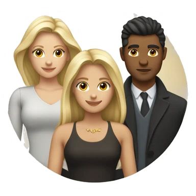 4 people...2 blond woman 2 man with dark hair sticker