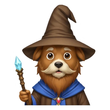 Dog wizard sticker