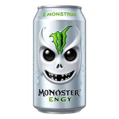 White monster energy drink sticker