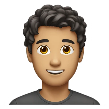 a young guy with dark hair and a little stubble sticker