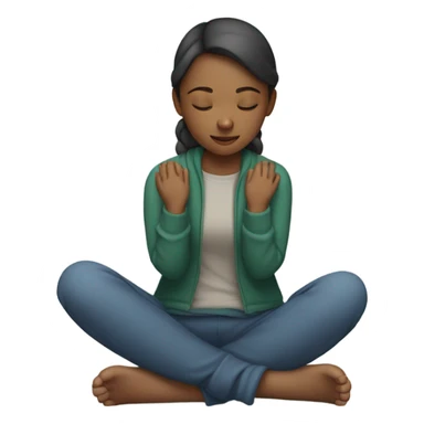 Girl in a meditation  sticker