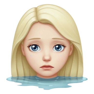 very sick and sad woman sticker