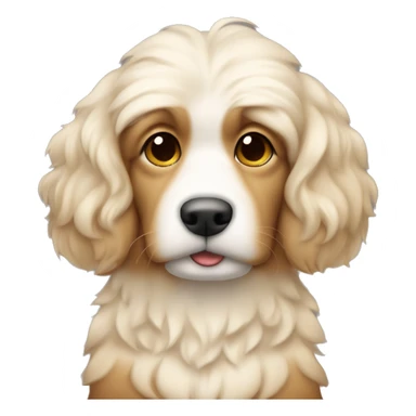 homem cabelo bege pequeno cachoro bigol cor bege claro sticker