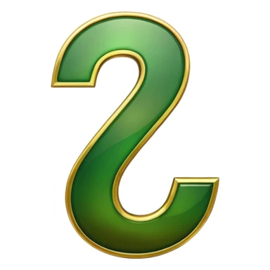 number seven  in golden and green shadows sticker