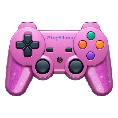 glittery pink 90s retro playstation console sticker
