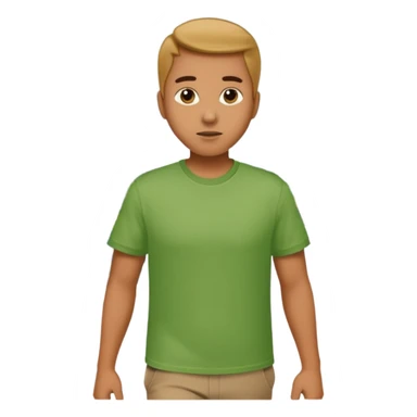 Tourist Character in green Shirt Moving with purpose through the terminal. sticker