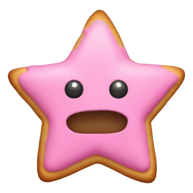 Pink star cookie sticker
