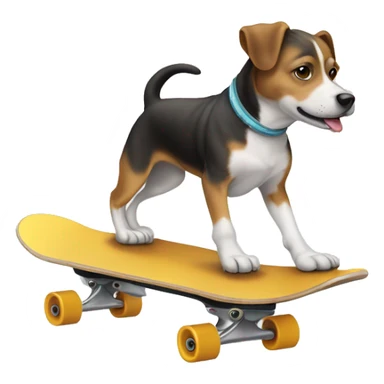 Chien sur un skate sticker