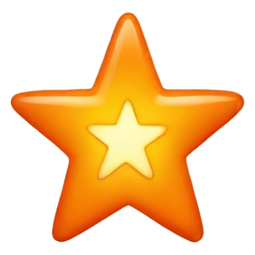 one bright orange star  sticker