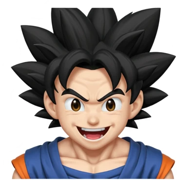 Goku black laugh trempling scary  sticker