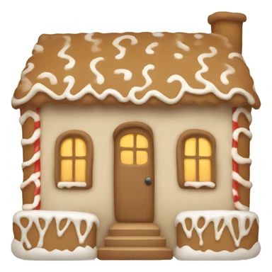 Cosy beige gingerbread house  sticker
